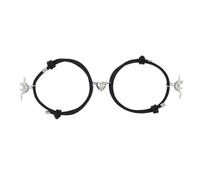 Ciieeo Braccialetti Magnetici per Coppie Pendente a Cuore Bracciale Commemorativo da Polso in Set da 2 Catene da Polso Attrattive per Coppie Regalo Creativo e Resistente per Fidanzati