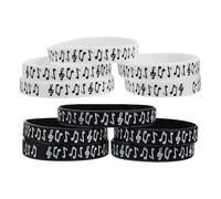 Ciieeo Braccialetto Silicone Note Musicali, 10 Unit per Concerti ed Festival Musicali, Design Note a Sillabe, Fascia da Polso Decorativa