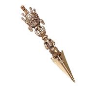 Ciieeo Brass Vajra Pestle Ornamento in Metallo Retro e Antico Soprammobile Casa Portatile e Durevole Decorazione Feng Shui con Significato Unico e Artigianato Fine