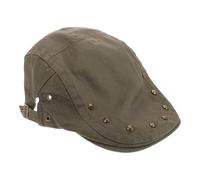 Ciieeo Cappello Newsboy Donna Vintage con Borchie Chic, Protezione Solare e Ventilazione in Poliestere per Stagione Calda, Stile Unico e Casual