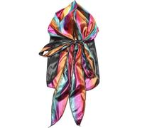 Ciieeo Cappello Pirata Coda Lunga in Satin Colorato Cappello Elastico Protettivo per Capelli e Bagno Fascia Turbante Decorativa per Costume Carnevale Piratessa Donna