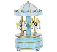 Ciieeo Carillon Giostra Cavalli Rotante Cassa Musicale Castle in The Sky per Bambine Donne Mamme Regalo Compleanno Natale Anniversario Decorazione Tavolo Festa