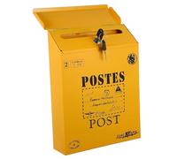 Ciieeo Cassetta delle Lettere Serratura in Ferro Vintage Cassetta dei Suggerimenti Rustica da Parete Chiave per Casa e Ufficio Capacità Media e Design Retrò