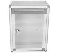 Ciieeo Cassetta Postale in Lega di Alluminio Serratura, Contenitore per Lettere e Casella Suggerimenti da Parete, Capacità Grande, Adatta per Ufficio, Fabbrica e Scuole, Stile Casuale