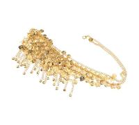 Ciieeo Catena per la Vita Boho Regolabile con Frange e Campanelli in Metallo Dorato Cintura per Danza del Ventre e Accessorio per Spettacoli Culturali e Feste