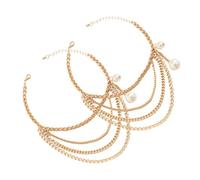 Ciieeo Cavigliera in Metallo da Donna Catena a Strati e Ciondoli per Lacci delle Scarpe Accessorio per Scarpe alla Caviglia Decorazione Glamour per Stivali