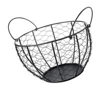 Ciieeo Cestino in Filo Metallico Nero Portafrutta Per Uova e Verdura Organizzatore Da Cucina Per Risparmiare Spazio Decorazione Elegante Per Piano Di Lavoro