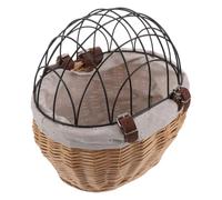 Ciieeo Cestino in Vimini per Bici Trasportino per Cani e Piccoli Animali, Installazione Facile, Design Elegante e Spazioso per Gite Estive in Città