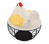 Ciieeo Cestino Portauova in Resistente per Cucina Organizer Compatto e Decorativo per Frutta e Uova Vintage Fattoria per Contatori e Armadietti