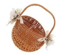 Ciieeo Cesto Intrecciato Portatile Decorativo per Libri e Dolci | Linee Intrecciate Eleganti, Struttura in Ferro e Plastica, Adatto a Nozze e Molte Scene