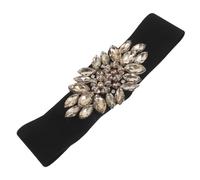 Ciieeo Cintura Elastica Larga da Donna, Cintura Corsetto per Abiti da Sposa, Design Vintage con Fiori di Rosa, per Cerimonie e Cocktail