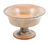 Ciieeo Ciotola con piedini: ciotola con piedini in porcellana retrò, piatto da dessert con piedistallo alto, vassoio da portata in ceramica per frutta, per riunioni, feste, cene