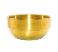 Ciieeo Ciotola da Barba in Acciaio Inossidabile Dorata, Tazza Schiumogena per Sapone da Barba Uomo, Contenitore Stabile per Crema e Rasatura Viso