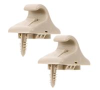 Ciieeo Clip per Aletta Parasole Auto 2 Pezzi, Supporto Regolabile Beige, Accessori per Visiera Parasole Interni Veicolo, Sostituzione e Riparazione Semplice e Resistente
