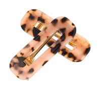 Ciieeo Clip per Chioma Leopardata Quadrata in Plastica 2 Pezzi Buona Presa per Donne Elegante e Bella Adatta a Appuntamenti e Vita Quotidiana