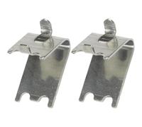 Ciieeo Clip per Frigorifero e Congelatore 2 Pezzi in Acciaio Inox, Supporti per Ripiani Meccanismo Regolabile, per Scaffali Cucina e Conservazione Alimentare Domestica