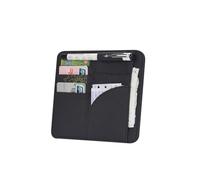 Ciieeo Clip Portaoggetti Auto Multifunzionale per Parasole Supporto Organizzatore per Carte Occhiali e Accessori Nero con Linee Colorate Casual per Interni Auto Ordinati e Colore Casuale