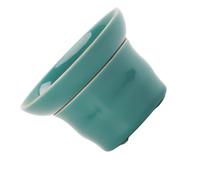 Ciieeo Colino da tè in ceramica in porcellana con filtro a rete fine e base di supporto, imbuto per tè resistente al calore, per foglie sfuse