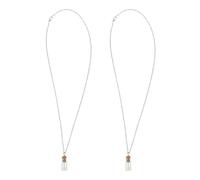 Ciieeo Collana con bottiglia di vetro con semi di senape, 2 pezzi: ciondolo a forma di mini fiala ispiratrice cristiana, ciondolo a forma di seme di fede per incoraggiamento religioso