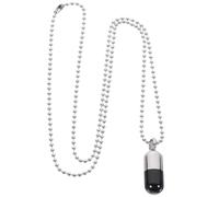 Ciieeo Collana con Ciondolo Apribile a Forma di Capsula in Acciaio Inossidabile Portapillole Leggera con Cordino Regolabile Gioiello da Collo Unisex per Uso Quotidiano e Regalo