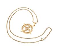 Ciieeo Collana Croce di Santa Brigida da Uomo e Donna Amuleto Cattolico Benedetto in Metallo Dorato Ciondolo Religioso Leggero per Celebrazioni e Preghiera