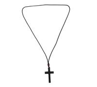 Ciieeo Collana Croce Legno Naturale Unisex Ciondolo Religioso Versatile per Auto e Casa per Cattolici e Simbologia Materiale Sostenibile e Duraturo