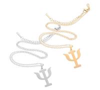 Ciieeo Collana da Donna Pendente a Forma di Candelabro in Acciaio Inossidabile Oro e Argento per Coppie Simboli Psicologici e Lettere Incise