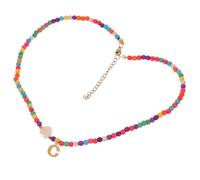 Ciieeo Collana e Conchiglia in Acciaio Inossidabile Donna Lettere e Perline di Turchese Artificiale Elegante e Resistente, per Festival e Riunioni Familiari