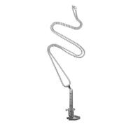 Ciieeo Collana Girocollo in Acciaio Inossidabile Mini Righello di Misurazione e Ciondolo Calibri Mobili Accessorio Multifunzione Unisex per Uso Quotidiano e Regalo Elegante