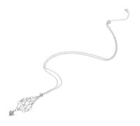 Ciieeo Collana Porta Cristalli Ciondolo a Cuore in Cristallo Naturale Gabbia Porta Pendenti in Metallo Resistente e Leggera Catena Pietre Vuote per Gioielli per Regali e Occasioni