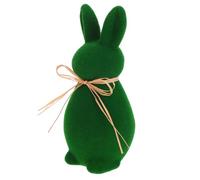Ciieeo Coniglietto floccato di Pasqua Coniglio decorazione Bunny Figurina Vacanza animali che si affollano a pasqua coniglietto di pasqua floccato floccaggio della schiuma Verde