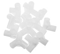 Ciieeo Connettore a T in Plastica per Asta Armadio 22 Mm, Giunto a 3 Vie per Mobili e Scarpiere, Set da 20 Pezzi per Organizzazione Armadio e Ripostiglio, Montaggio Rapido e Fissaggio