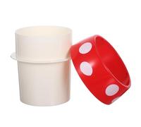 Ciieeo Contenitore e Bocca Larga per Utensili da Cucina Base Stabile a Forma di Fungo Rosso in Plastica per Organizzazione Rapida in Cucina