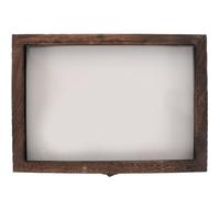 Ciieeo Contenitore per Campioni d'Epoca in Legno Coperchio Trasparente e Serratura, 12.2X8.7X1.6 Pollici, per Esposizione di Insetti e Farfalle da Collezione Stile Casuale