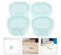 Ciieeo Copertura Terminale per Manico Racchetta da Tennis Set 4 Pezzi con Chiodi Fissaggio Cappuccio Protezione Impugnatura Racchetta Pickleball Azzurro Chiaro per Uso Interno ed