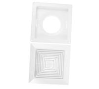 Ciieeo Copertura Ventilazione Bagno Quadrata con Soffitto per Ventilatori Scarico e Parete Diffusore Aria per Bagno e Ambienti Umidi