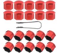 Ciieeo Copridadi Ruota 20 Pezzi in Acciaio Antiruggine con Strumento Montaggio, Tappi Protezione Bulloni Auto Resistenti per Pneumatici e Ruote, Accessori Antispolvero per Veicoli