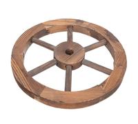 Ciieeo Decorazione a Forma di Ruota di Carro in Legno da 40 Cm, Ornamento Murale retrò Rustico per Soggiorno, Ufficio e Giardino, Arte Murale Vintage Resistente e Decorativa