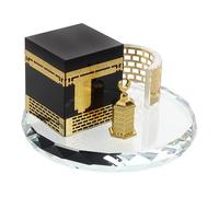 Ciieeo Decorazione da Tavolo Islamica in Cristallo Trasparente Architettura Saudita Souvenir Ramadan Eid Ornamento Centro Tavola per Casa e Ufficio