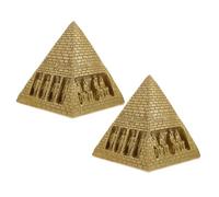 Ciieeo Decorazione da Tavolo Piramide Egizia in Resina Set da 3 Pezzi, Ornamento di Architettura Antica per Casa e Fotografia, Oggetto Decorativo Compatto e Colorato per Ambienti Interni