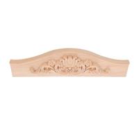 Ciieeo Decorazione in Legno Intarsiato per Mobili Applique Frontone Stile Europeo, Pannello Decorativo per Cantinette Vino, Beige, Materiale Fai da Te, Dimensioni Compatte per Armadio