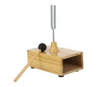 Ciieeo Diapason Base in Legno e Mazzolo in Gomma Supporto Didattico per Esperimenti di Risonanza Acustica Set in Acciaio Antiruggine per Scuole e Laboratori di Fisica