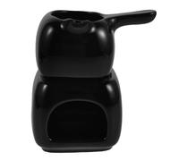 Ciieeo Diffusore di Fragranze in Ceramica Nero, Bruciatore di Oli Essenziali Gestione del Calore per Aromaterapia, Portacandele per Uso Domestico e Centri Estetici