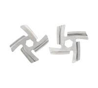 Ciieeo Dischi Tritacarne in Acciaio Inox 2 Pezzi, Lame da Taglio Foro Centrale 9 MM per Trita Carne Cucina Manuale, Accessori per Macinare Carne