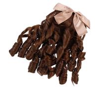 Ciieeo Estensione per Coda di Cavallo Vintage Marrone in Tessuto Resistente al Calore, Facile da Usare e Super Elastica per Donne Eleganti in Occasioni come Matrimoni