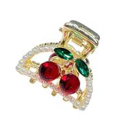 Ciieeo Fermagli per Chioma da Donna Piccole Clip ad Artiglio Perle e Ciliegie Strass, Accessori per Chioma Eleganti per Ragazze, Design Leggero in Lega per Acconciature Quotidiane