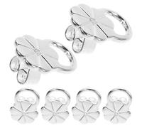 Ciieeo Fermagli per Orecchini Pesanti in Rame Argento 3 Paia Supporto Sollevatore per Chiusure Sicure Lobi Cadenti Cuscinetti di Sicurezza per Orecchini Forati Comodi da Indossare