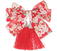 Ciieeo Fermaglio per Chioma a Fiocco Nappa Stile Giapponese, Accessorio Vintage per Donna e Ragazza, Clip Elegante per Acconciature e Copricapo Kimono, per Feste e Foto
