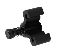 Ciieeo Fermaporta per Porta della Stalla Guida a Pavimento Fermaporta Scorrevole Nero Molla Ammortizzante Accessorio per Porte Scorrevoli da Fienile Installazione senza Fori Riduce