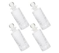 Ciieeo Flacone per 150Ml Bottiglie in Vetro Trasparente per Oli e Profumi Set da 4 Pezzi Decorazione e Diffusore